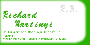 richard martinyi business card